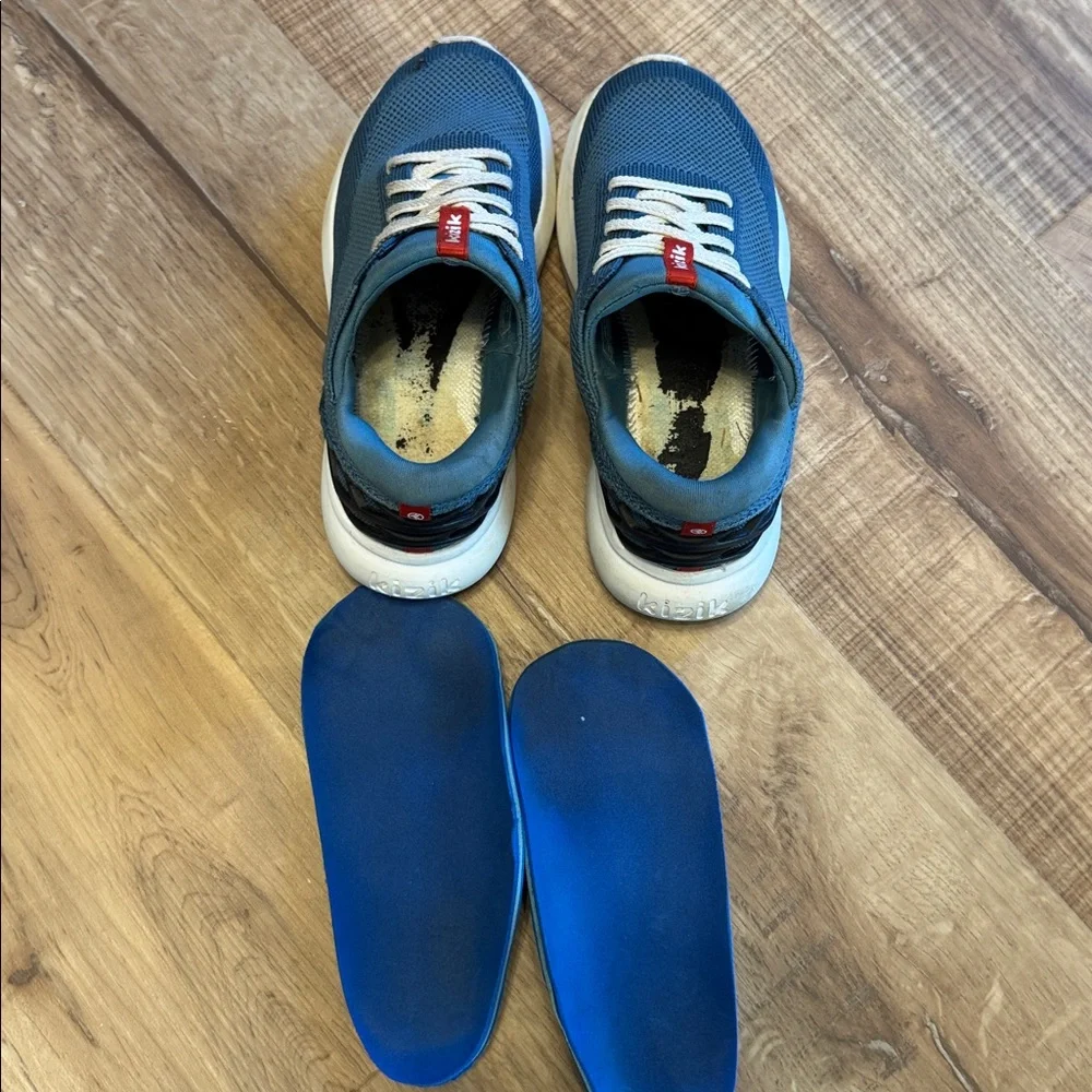 Kids Blue Mesh Sneakers with White Sole